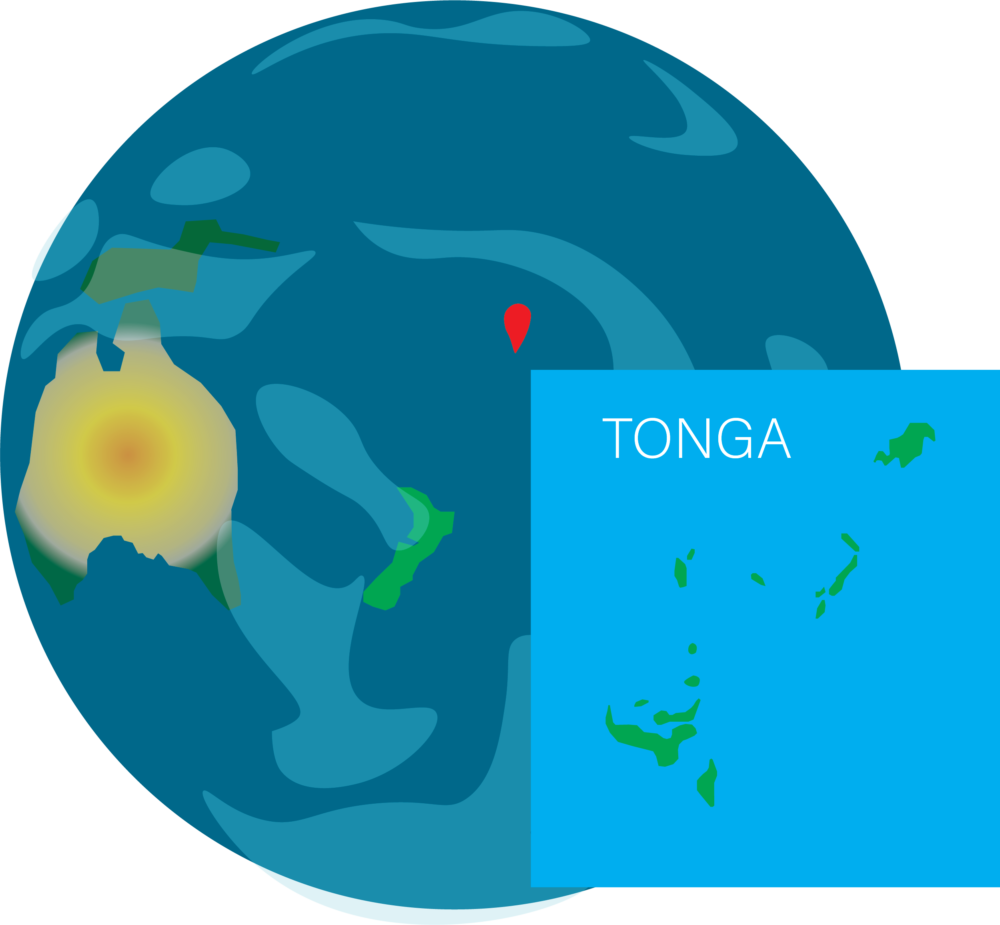 Underground Volcano Erupts, Isolates the South Pacific Island Nation of Tonga