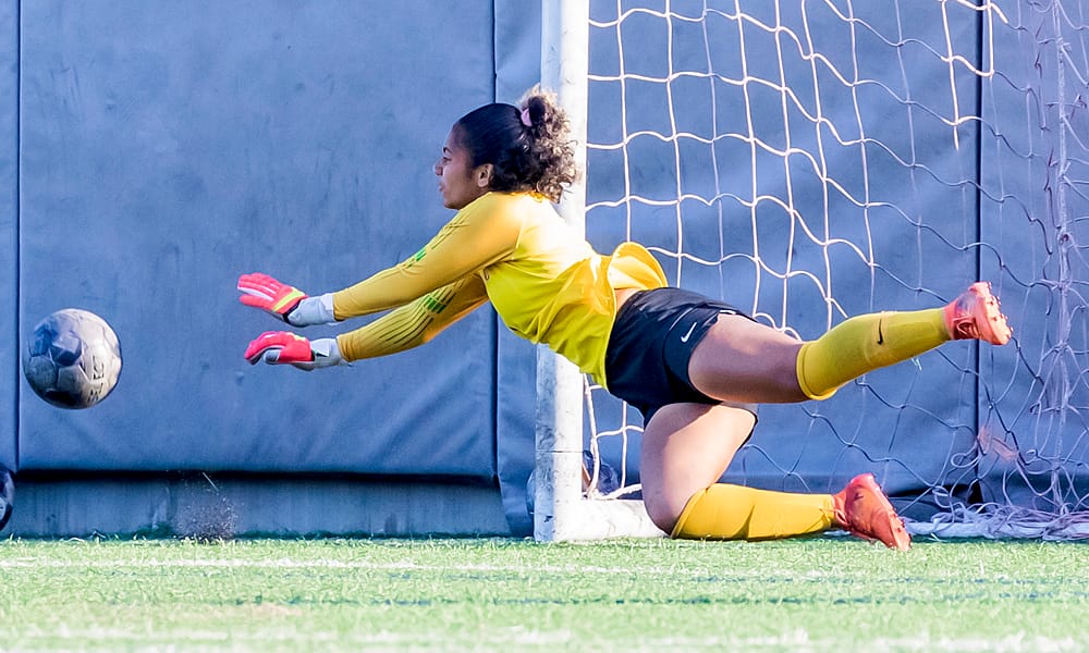 Women's Soccer Goalkeeper Sensation Elvira Motuapuaka Helped Lead Team's Success