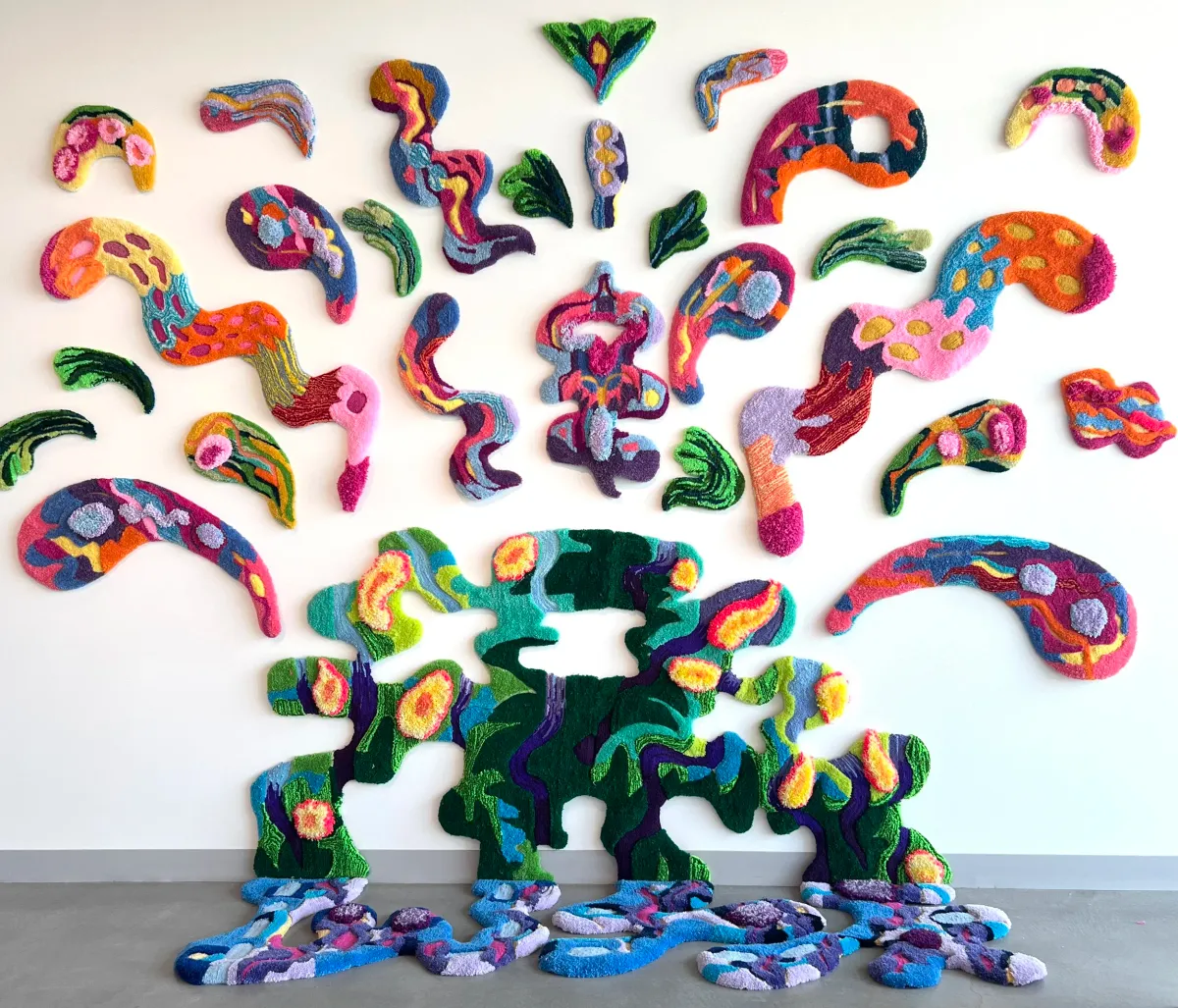 Jennifer Banzaca Paints with Yarn for "Vivid Visions"