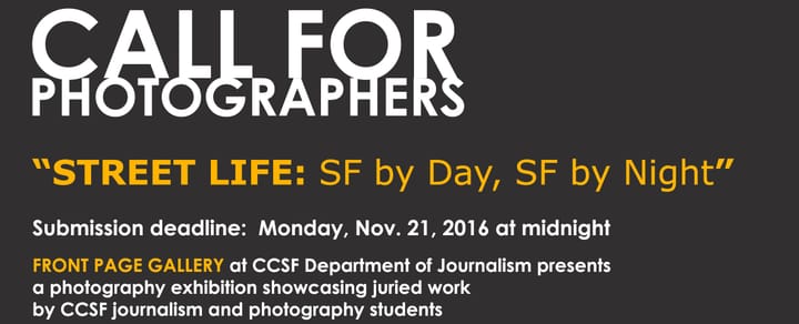 Call for entries: “STREET LIFE: SF by Day, SF by Night”