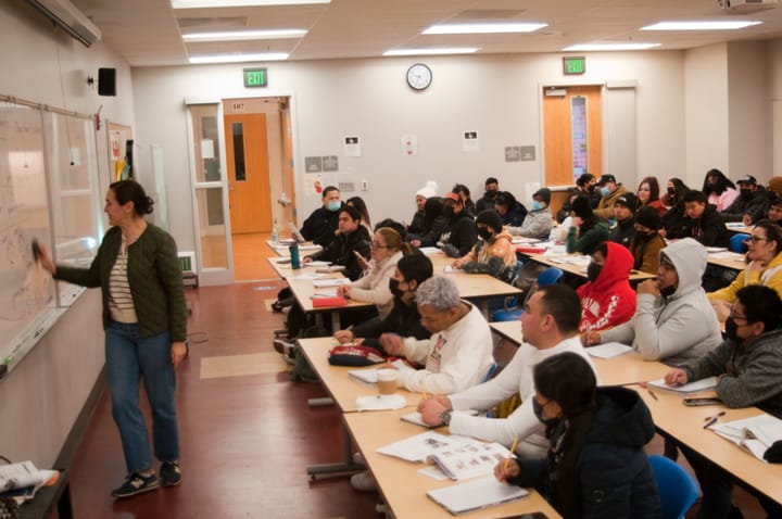 Up to 70 students in beginning ESL classes at Mission campus