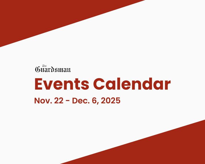 Events Calendar Nov. 22 - Dec. 6