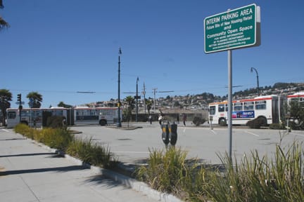 Phelan Loop bus stop on Ocean Avenue will be the future site of a mix-use building that will include commercial space and 71 units of affordable housing.