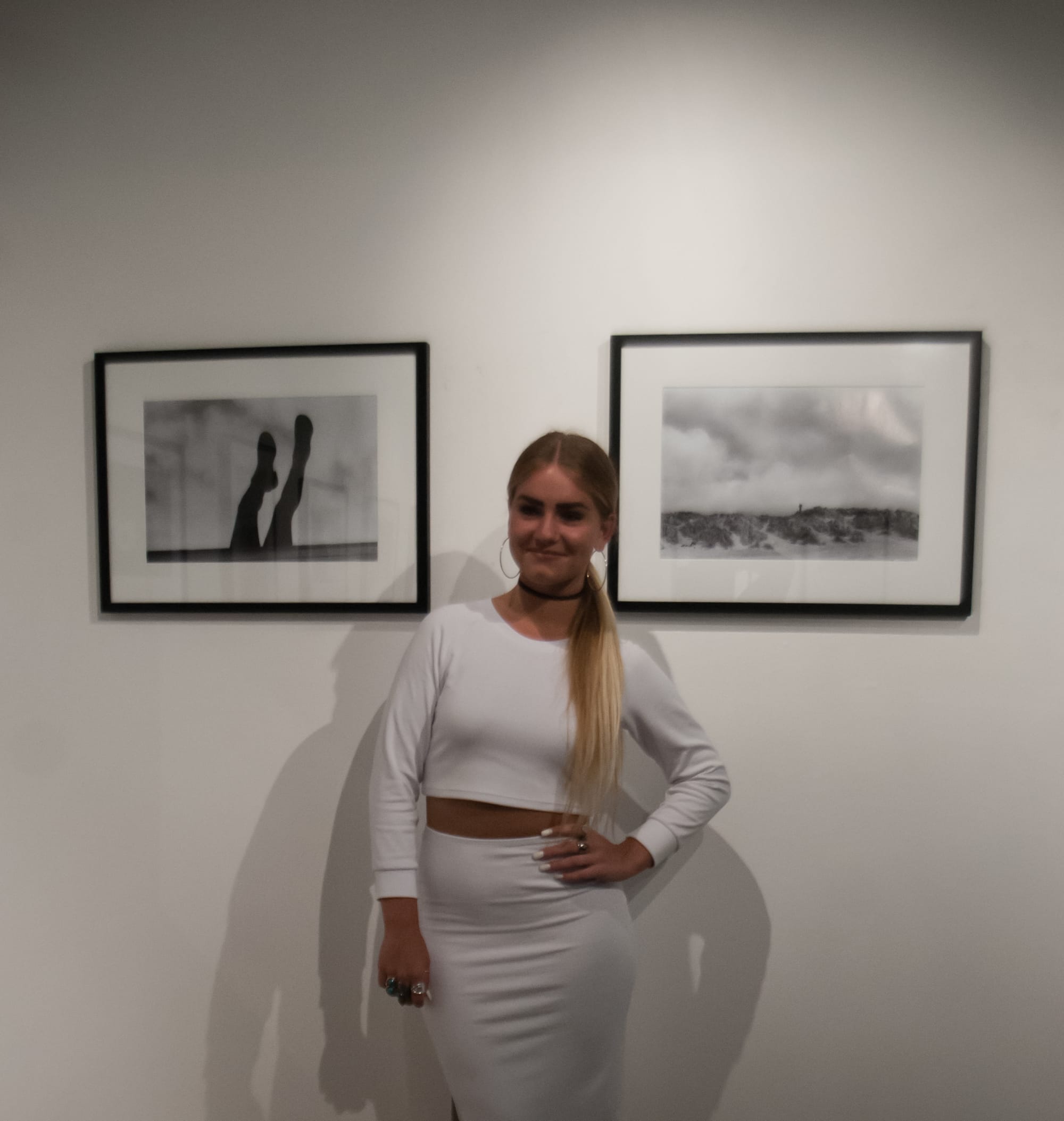 Photographer Heidi Judge at her solo exhibition Space Oddity held at the Gallery Obscura on campus. April 3, 2016 Photo by Franchon Smith