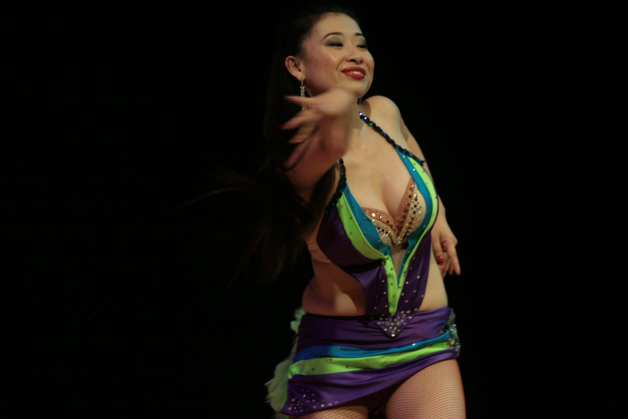 Tiffany Wu performs a salsa solo during the fall Low Tech Performance on Dec. 5, 2015. (Michaela Payne/The Guardsman