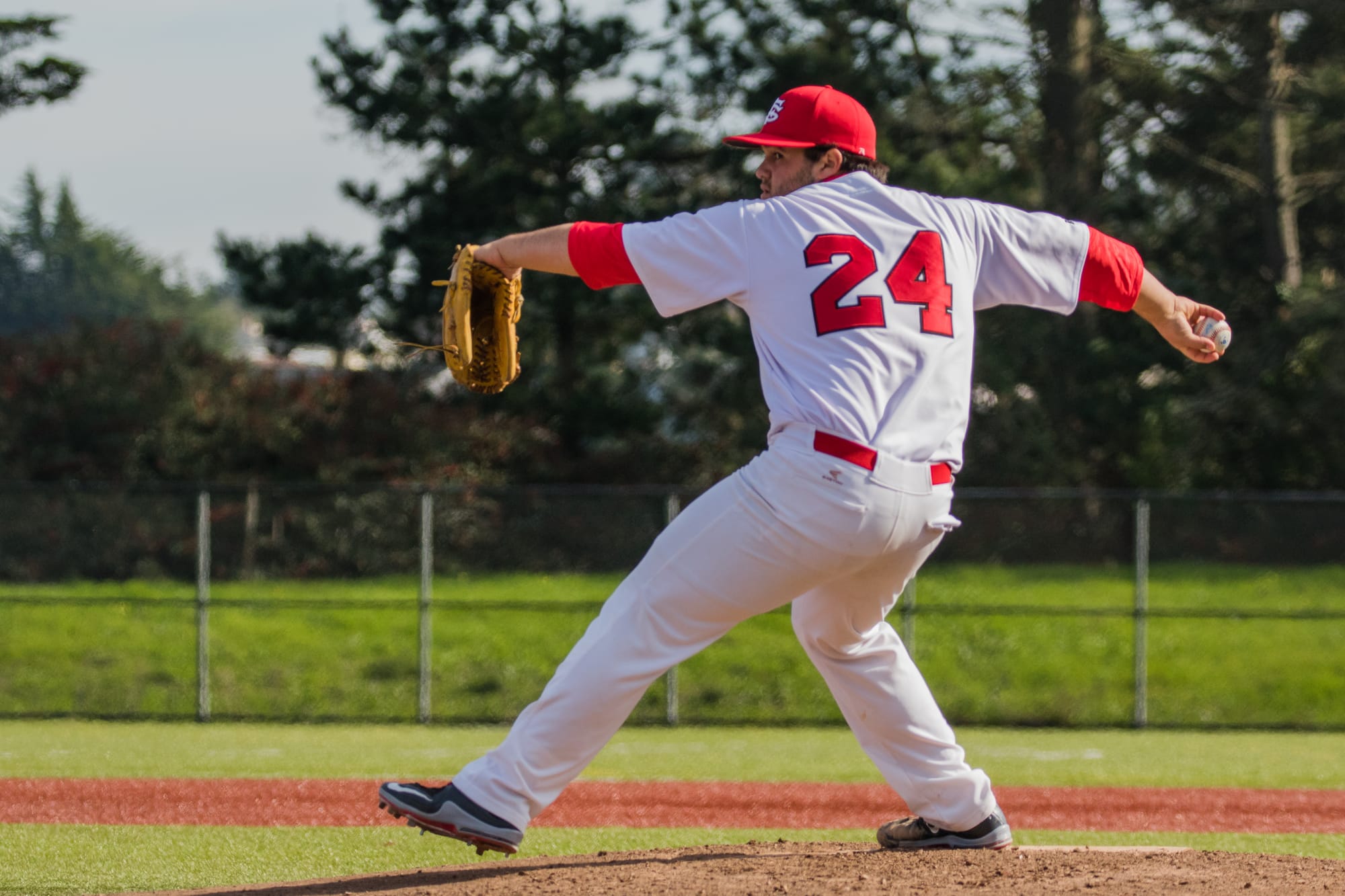 Sophomore pitcher Steve Sagasty takes the mound in a game against Contra Costa College in this stock photo from February 4, 2016 (Photo by Peter Wong/Special to The Guardsman)