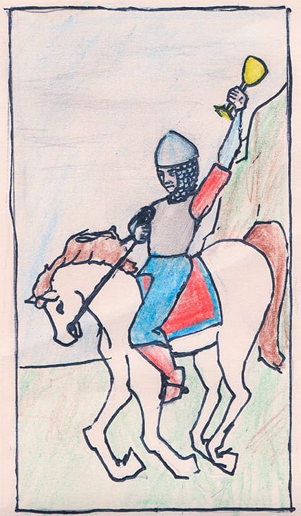 Five of Cups, illustrated by Auryana Rodriguez