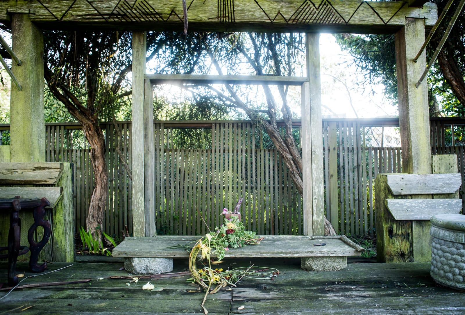 Zen Garden Shrine inside of the Ornamental Horticulture garden at CCSF on Wednesday 23, 2016. Photo by Gabriela Reni/ The Guardsman.