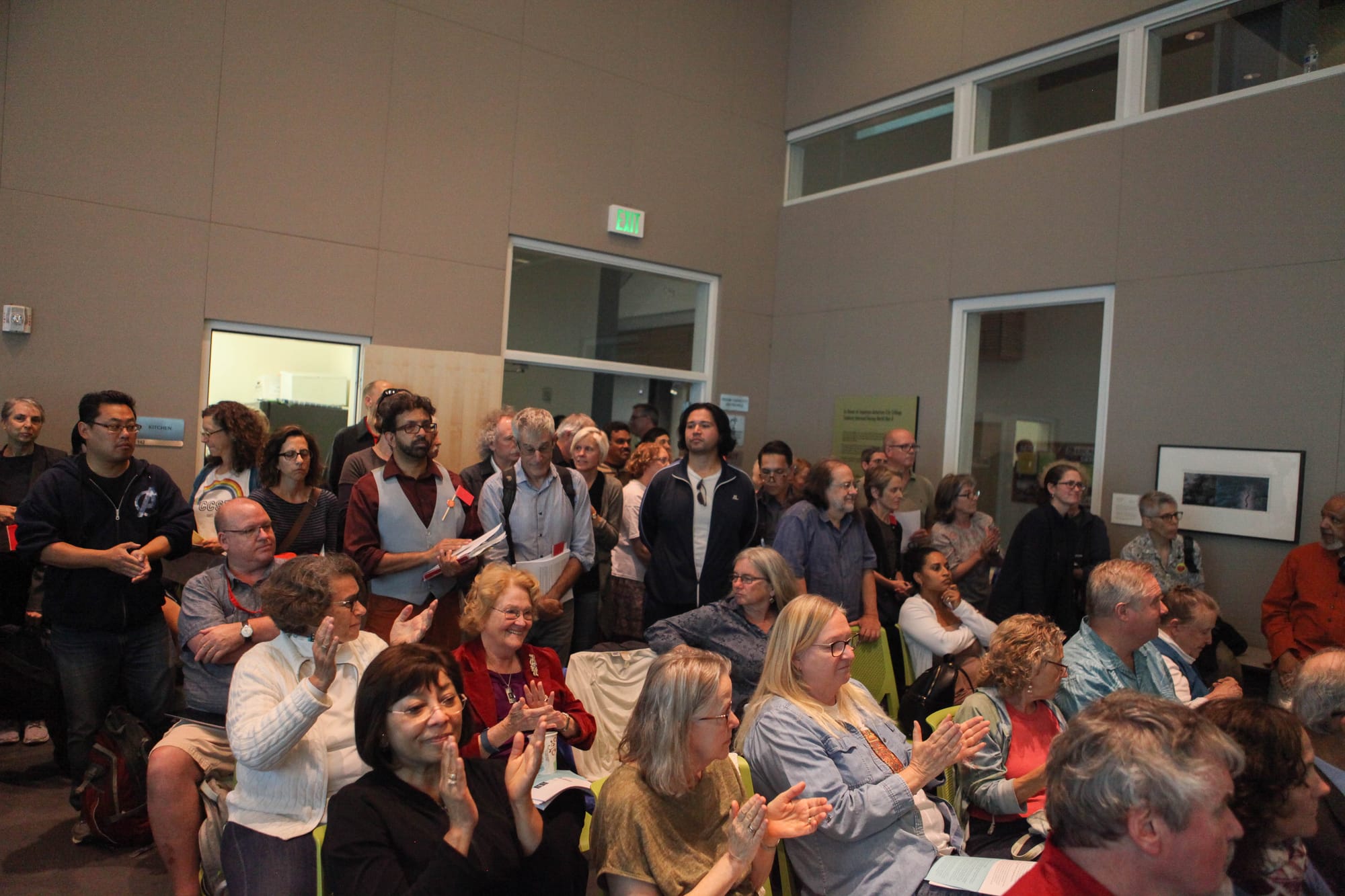 Faculty and student flood City College of San Francisco's Board of Trustees meeting on June 22, 2017 to voice their opposition of Mark Rocha becoming Chancellor.