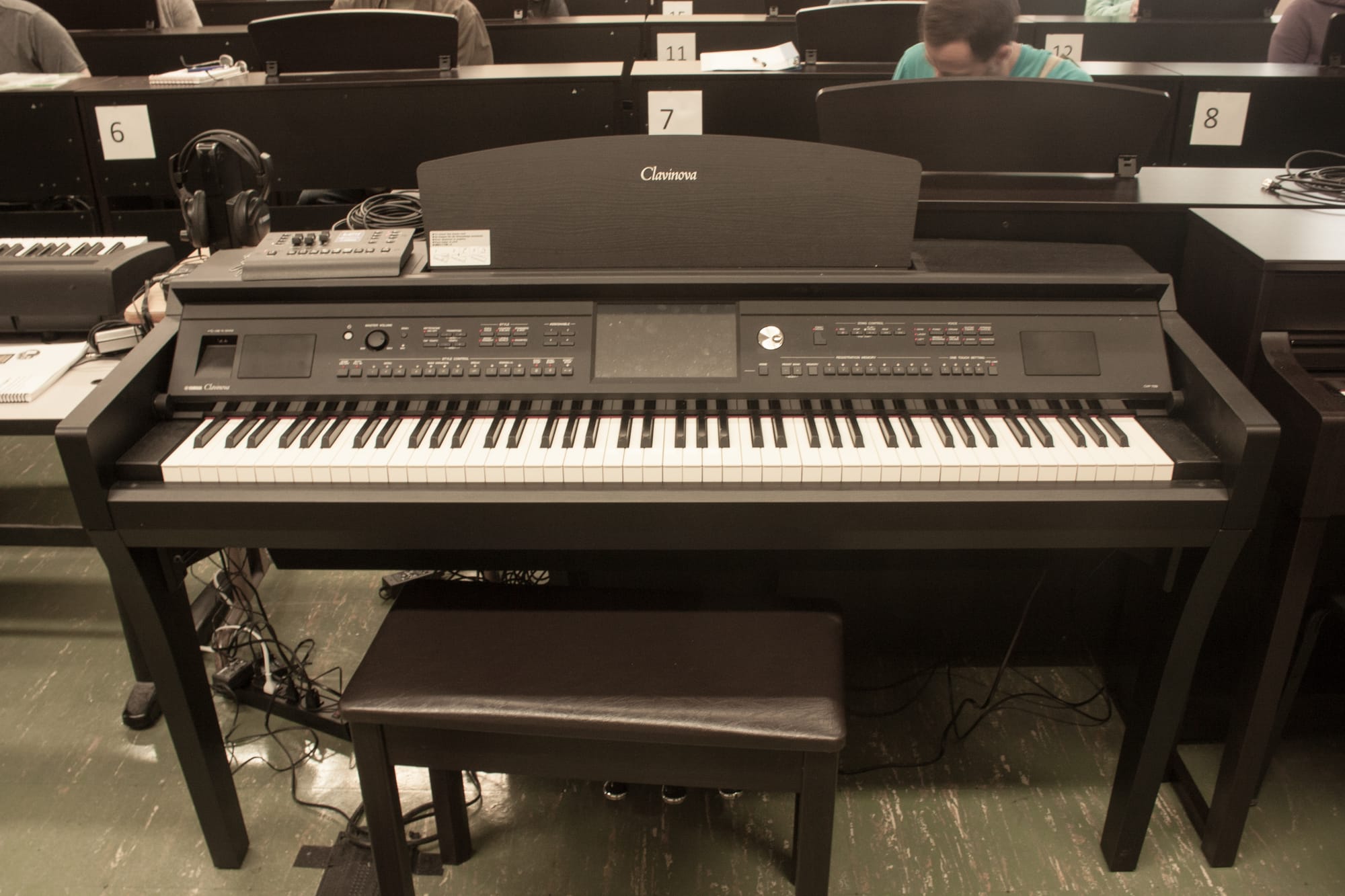 A new student prepares for the class by studying the notes of his music book. August 23, 2017, in San Francisco, CA. (AP Photo/ Julia Fuller)