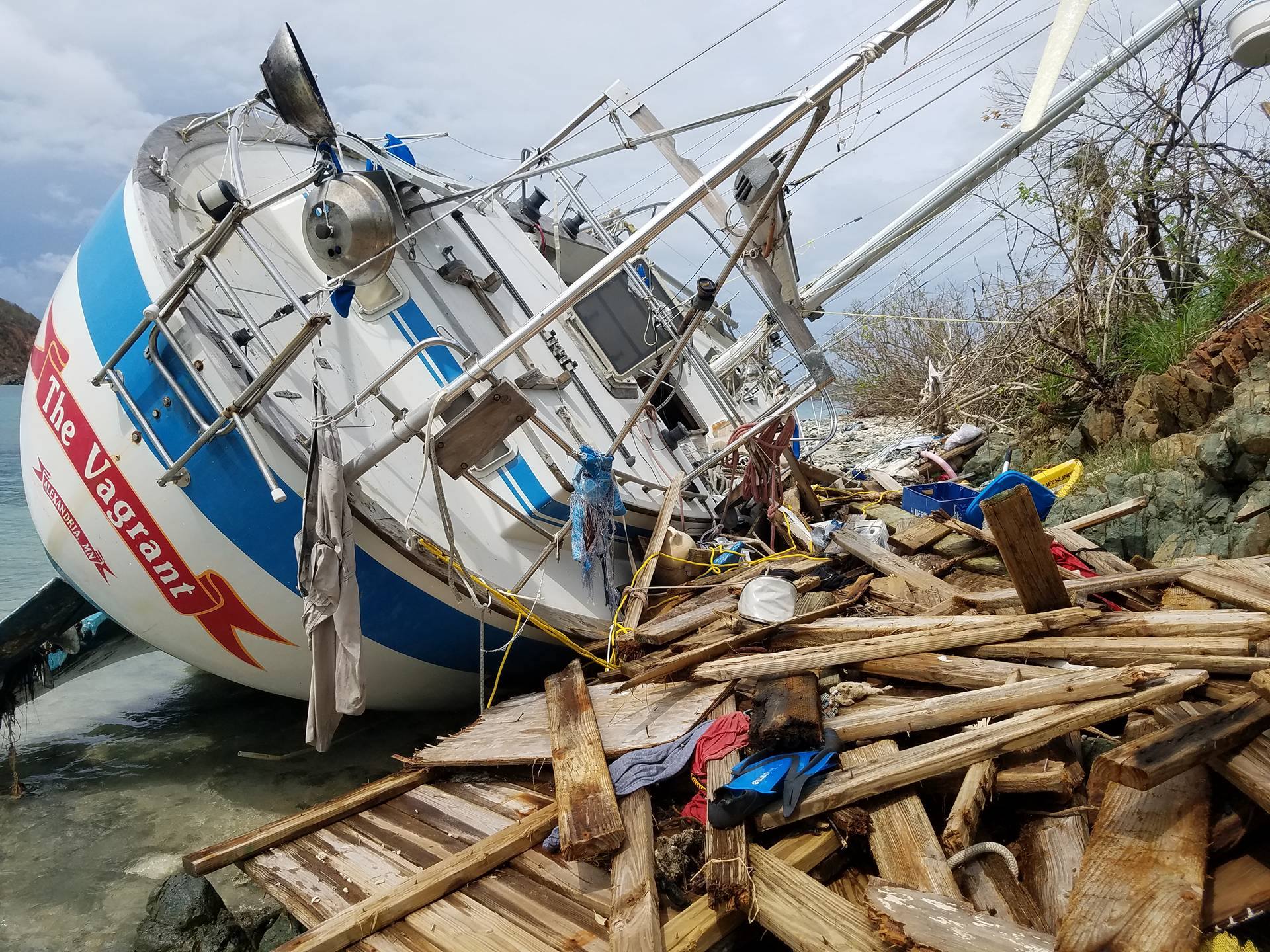 Post-hurricane damage in the U.S. Virgin Islands. Photo taken Oct. 2017 by Emma Graham-Winkles. 