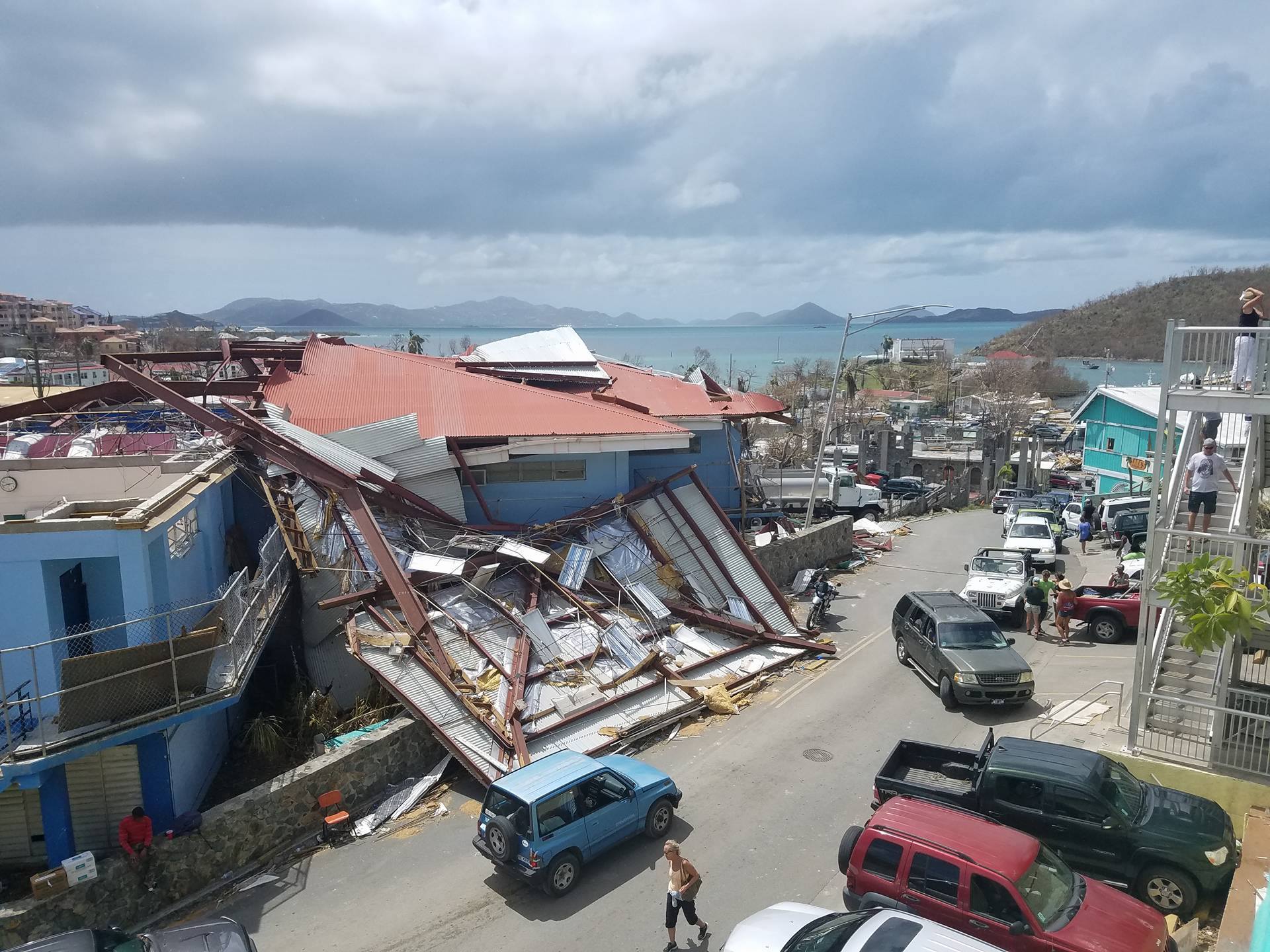 Small sailboat run ashore after hurricane in Virgin Islands. Phto taken by Emma Graham-Winkles, Oct. 2017.