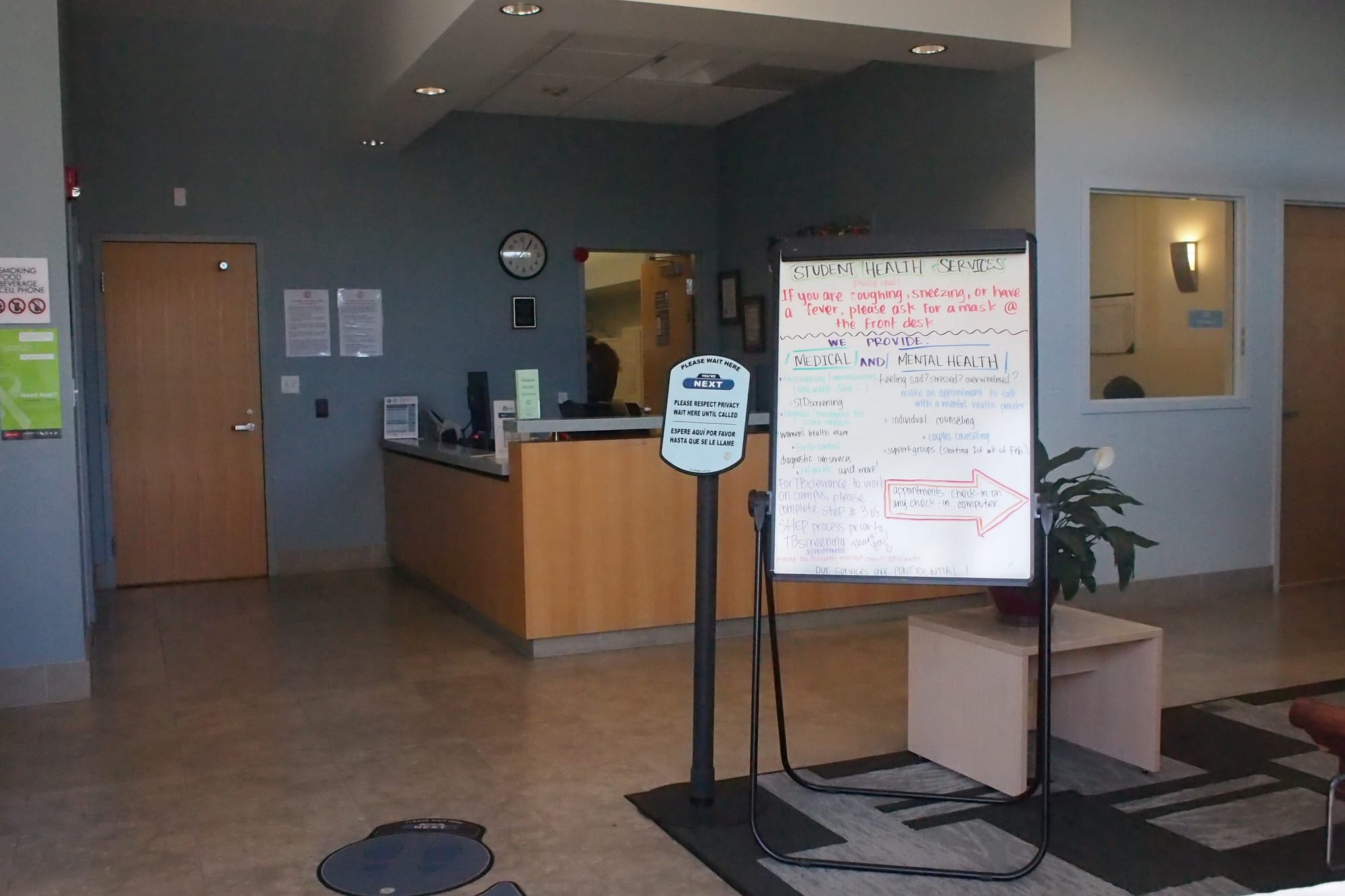 Jan. 24, 2018. The Lobby at Student Health Services on City College of San Francisco’s Ocean Campus. Photo by Cameron Ehring/The Guardsman